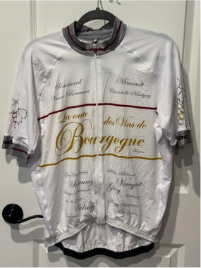 Men's Poli White Gold Burgundy Wines Cycling Jersey XXL/T9